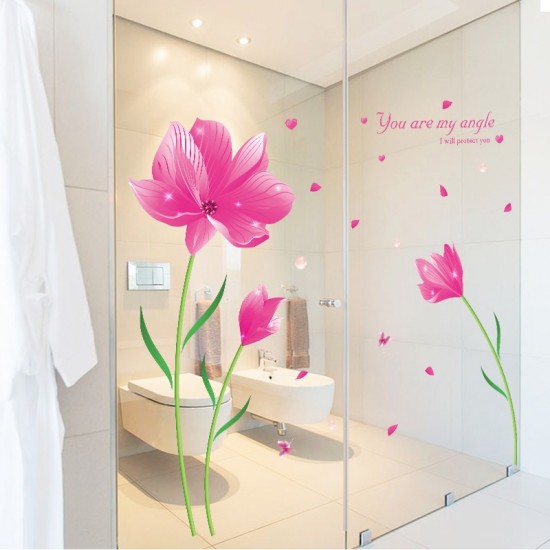 Sticker decorativ, Flori roz, 205 cm, 796STK Sticker decorativ, Flori roz, 205 cm, 796STK