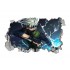 Sticker decorativ, Gaura in perete 3D, Anime, 85 cm, 1002-2STK