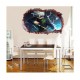 Sticker decorativ, Gaura in perete 3D, Anime, 85 cm, 1002STK-1