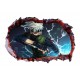 Sticker decorativ, Gaura in perete 3D, Anime, 85 cm, 1002STK-1