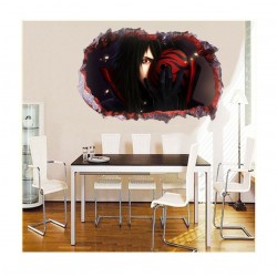 Sticker decorativ, Gaura in perete 3D, Anime, 85 cm, 1016STK