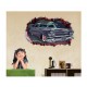 Sticker decorativ, Gaura in perete 3D, Masina, 80 cm, 1007STK-1 Sticker decorativ, Gaura in perete 3D, Masina, 80 cm, 1007STK-1