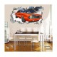 Sticker decorativ, Gaura in perete, Masina, 80 cm, 1006STK-2
