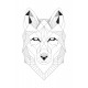 Sticker decorativ, Lup, 70 cm, 1071STK Sticker decorativ, Lup, 70 cm, 1071STK