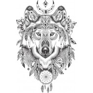 Sticker decorativ, Lup, 85 cm, 1077STK