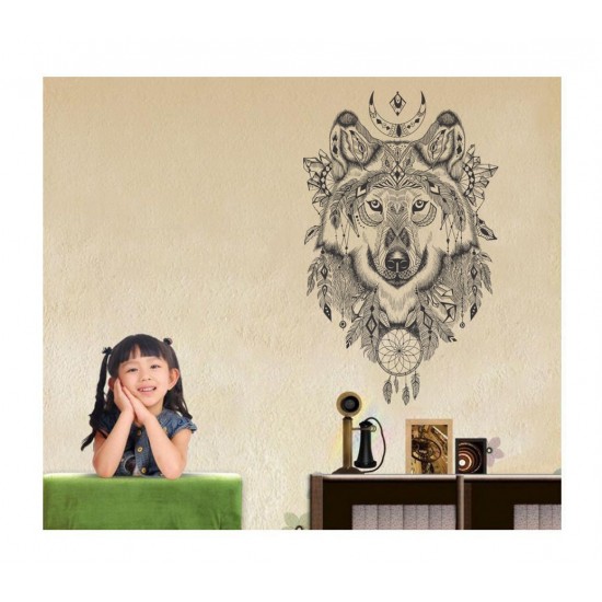 Sticker decorativ, Lup, 85 cm, 1077STK Sticker decorativ, Lup, 85 cm, 1077STK