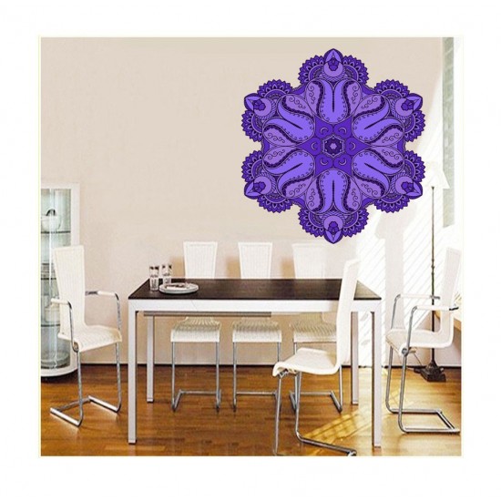 Sticker decorativ Mandala, Albastru, 50 cm , 1065STK