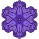 Sticker decorativ Mandala, Albastru, 50 cm , 1065STK