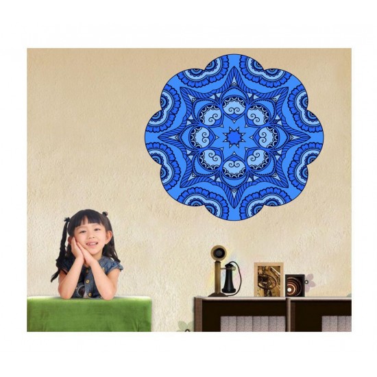 Sticker decorativ Mandala, Albastru, 50 cm , 1066STK Sticker decorativ Mandala, Albastru, 50 cm , 1066STK