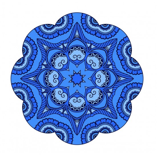 Sticker decorativ Mandala, Albastru, 50 cm , 1066STK Sticker decorativ Mandala, Albastru, 50 cm , 1066STK