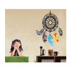 Sticker decorativ Mandala cu pene, 80 cm , 1081STK Sticker decorativ Mandala cu pene, 80 cm , 1081STK