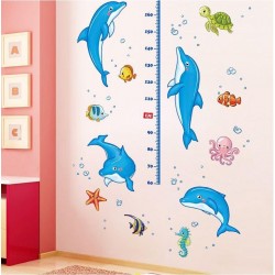 Sticker decorativ, Masuratoare cu Delfini, 160 cm, 773STK Sticker decorativ, Masuratoare cu Delfini, 160 cm, 773STK