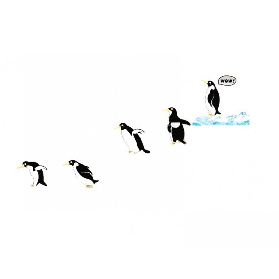 Sticker decorativ, Pinguini, 130 cm, 794STK Sticker decorativ, Pinguini, 130 cm, 794STK