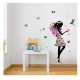Sticker decorativ, Printesa, Fluturi, 110 cm, 730STK