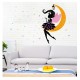 Sticker decorativ, Printesa pe luna, 122 cm, 707STK