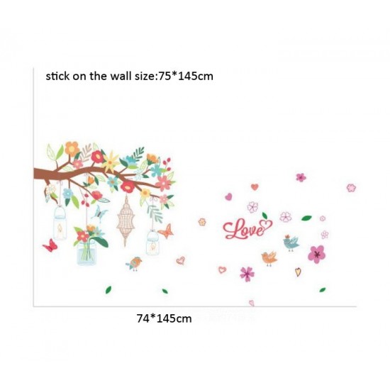 Sticker decorativ, Ramura cu flori, 145 cm, 719STK