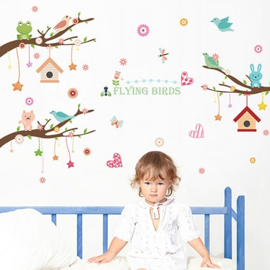 Sticker decorativ, Ramurele cu animale, 160 cm, 770STK