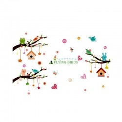 Sticker decorativ, Ramurele cu animale, 160 cm, 770STK