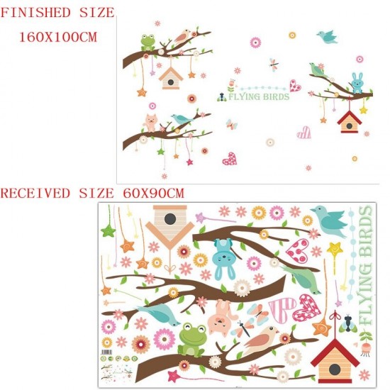 Sticker decorativ, Ramurele cu animale, 160 cm, 770STK