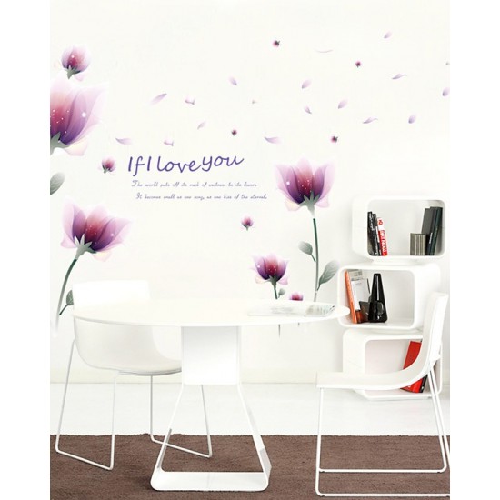 Sticker decorativ, Romantic Flowers, 155 cm, 763STK