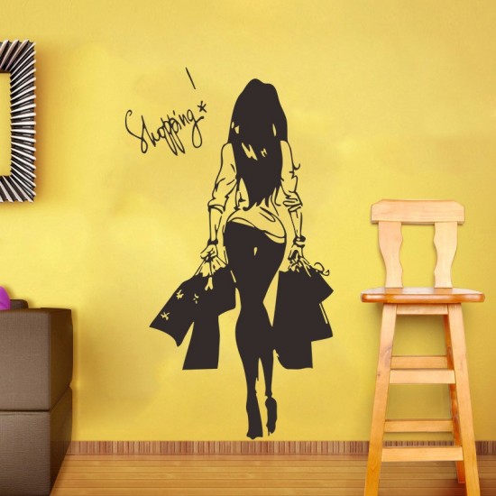 Sticker decorativ, Shopping, 75 cm, 818STK Sticker decorativ, Shopping, 75 cm, 818STK