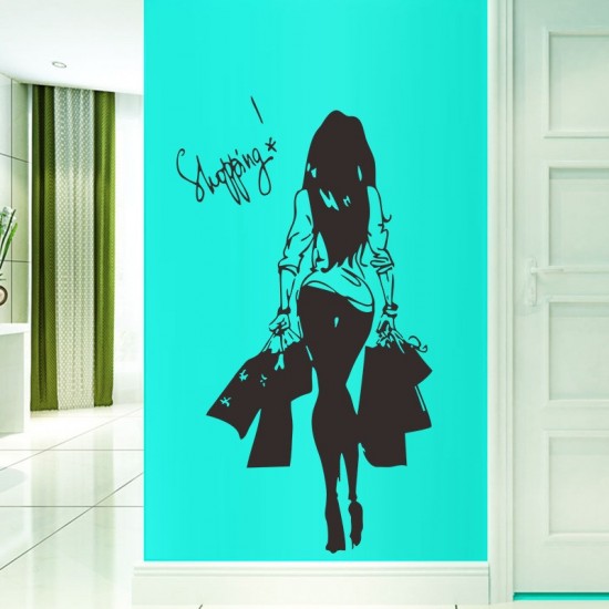Sticker decorativ, Shopping, 75 cm, 818STK Sticker decorativ, Shopping, 75 cm, 818STK
