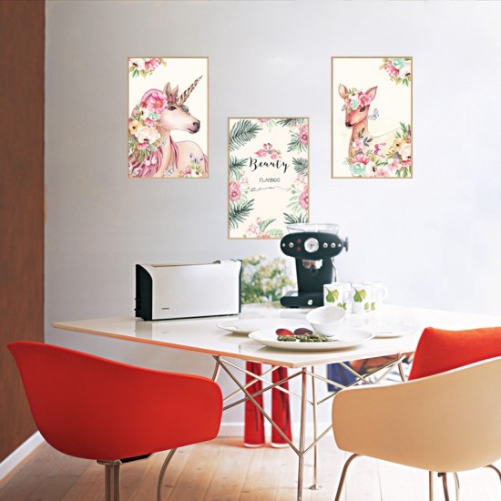 Sticker decorativ, Tablou flamingo, 93 cm, 791STK Sticker decorativ, Tablou flamingo, 93 cm, 791STK