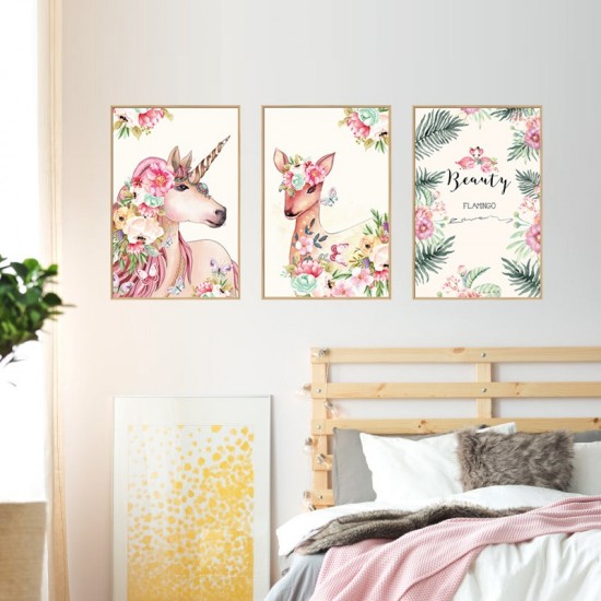 Sticker decorativ, Tablou flamingo, 93 cm, 791STK Sticker decorativ, Tablou flamingo, 93 cm, 791STK
