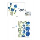 Sticker decorativ, Trandafiri albastrii, 100 cm, 817STK