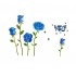 Sticker decorativ, Trandafiri albastrii, 100 cm, 817STK