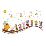 Sticker decorativ, Trenulet cu animale, 130 cm, 800STK Sticker decorativ, Trenulet cu animale, 130 cm, 800STK