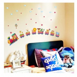 Sticker decorativ, Trenulet cu animale, 158 cm, 716STK