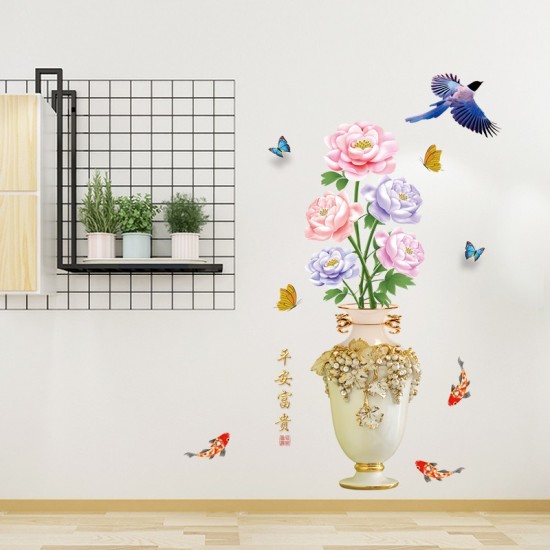 Sticker decorativ, Vaza cu flori, 110 cm, 764STK Sticker decorativ, Vaza cu flori, 110 cm, 764STK