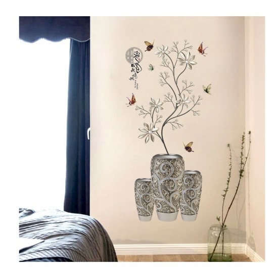 Sticker decorativ, Vaza cu flori, 118 cm, 741STK Sticker decorativ, Vaza cu flori, 118 cm, 741STK