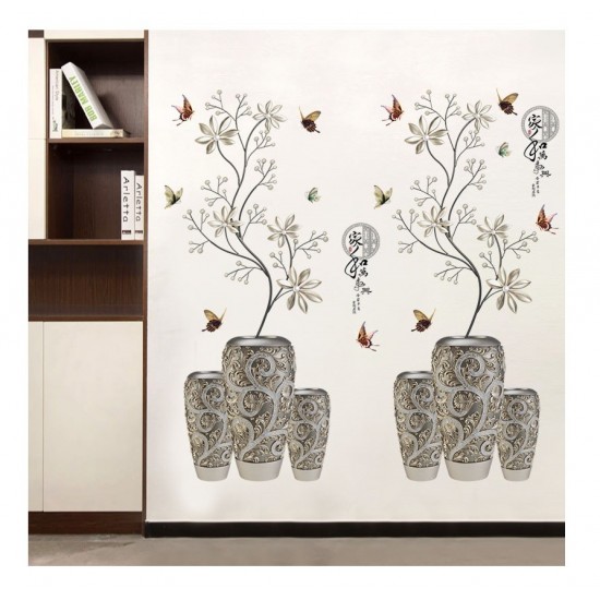 Sticker decorativ, Vaza cu flori, 118 cm, 741STK Sticker decorativ, Vaza cu flori, 118 cm, 741STK