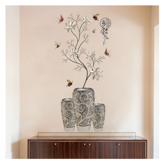 Sticker decorativ, Vaza cu flori, 118 cm, 741STK Sticker decorativ, Vaza cu flori, 118 cm, 741STK