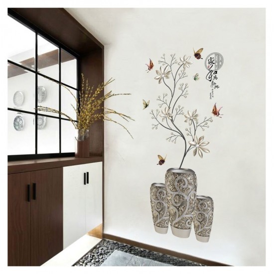 Sticker decorativ, Vaza cu flori, 118 cm, 741STK Sticker decorativ, Vaza cu flori, 118 cm, 741STK