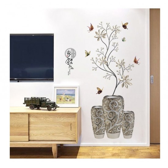 Sticker decorativ, Vaza cu flori, 118 cm, 741STK Sticker decorativ, Vaza cu flori, 118 cm, 741STK
