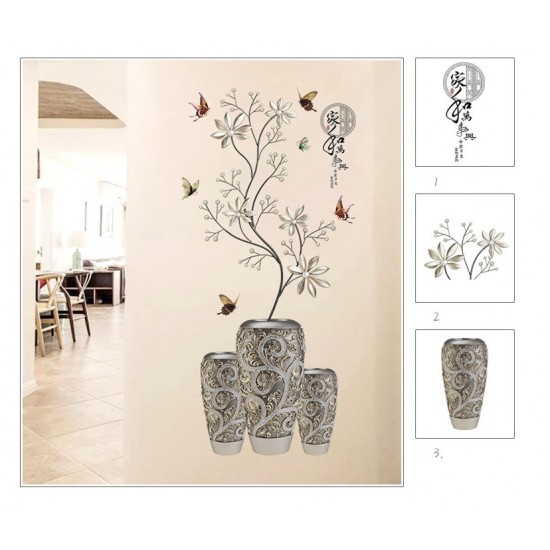 Sticker decorativ, Vaza cu flori, 118 cm, 741STK Sticker decorativ, Vaza cu flori, 118 cm, 741STK