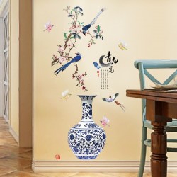Sticker decorativ, Vaza cu flori, 137 cm, 760STK