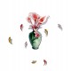 Sticker decorativ, Vaza cu flori, 65 cm, 814STK
