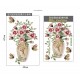 Sticker decorativ, Vaza cu flori, 67 cm, 812STK
