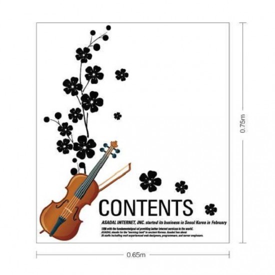 Sticker decorativ, Vioara, 75 cm, 809STK Sticker decorativ, Vioara, 75 cm, 809STK
