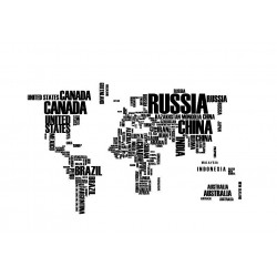 Sticker decorativ, World Map, 190 cm, 757STK