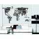 Sticker decorativ, World Map, 190 cm, 757STK