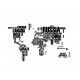Sticker decorativ, World Map, 190 cm, 757STK