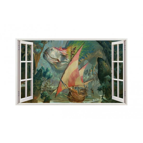 Sticker decorativ cu Dinozauri, 85 cm, 4434ST Sticker decorativ cu Dinozauri, 85 cm, 4434ST