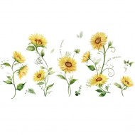 Sticker decorativ cu Flori galbene, 120 cm, 1131STK Sticker decorativ cu Flori galbene, 120 cm, 1131STK