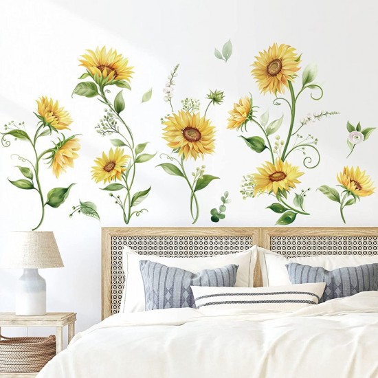 Sticker decorativ cu Flori galbene, 120 cm, 1131STK Sticker decorativ cu Flori galbene, 120 cm, 1131STK