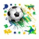 Sticker decorativ cu Fotbal, 90 cm, 1123STK Sticker decorativ cu Fotbal, 90 cm, 1123STK